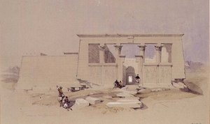 在Wady Dabod，努比亚1849年的寺庙 作者 大卫·罗伯茨