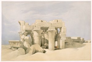 埃及Kom Ombo的Sobek和Horuss神庙，19世纪 作者 大卫·罗伯茨