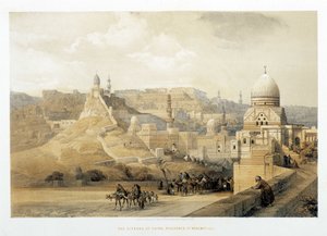1849 年伦敦“圣地”中的开罗城堡，Mehemet Ali 宫。 作者 大卫·罗伯茨