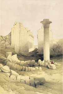 阿蒙大寺的Dromos或中央大厅，卡纳克，来自埃及和Nubia，Vol.2