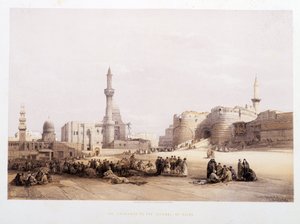 开罗城堡的入口（开罗）——在大卫·罗伯茨的“圣地”中，1849 年伦敦 作者 大卫·罗伯茨