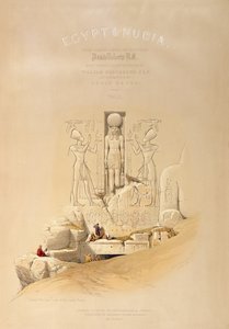 Nubia的Aboo Simble大寺的入口，&39;埃及和努比亚&39;第一卷的标题页，由Louis Haghe（1806-85）镌刻，于1846年在伦敦出版 作者 大卫·罗伯茨