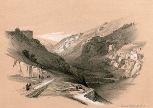 西罗亚河下游池，1855年。 作者 大卫·罗伯茨