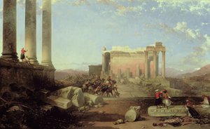 1861年巴尔贝克太阳神庙的废墟
