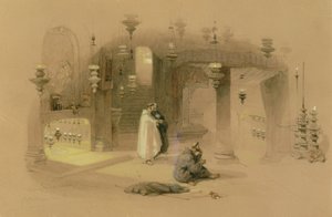 1839年伯利恒的圣诞圣殿（wc over pen，用水粉和阿拉伯树胶在加厚纸上加高） 作者 大卫·罗伯茨