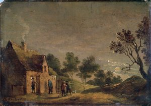17世纪夜间的小酒馆 作者 大卫·特尼尔斯（David Teniers）