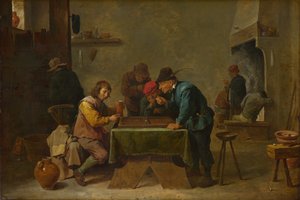 西洋双陆棋玩家c。 1645 作者 大卫·特尼尔斯（David Teniers）