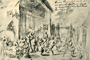 乡村舞蹈，17世纪中叶，1943年。 作者 大卫·特尼尔斯（David Teniers）