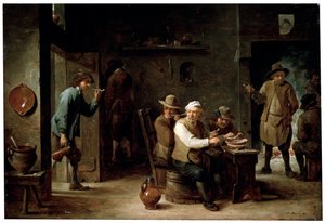 在小酒馆，1640年代 作者 大卫·特尼尔斯（David Teniers）