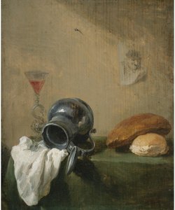 静物与翻倒的水壶 作者 大卫·特尼尔斯（David Teniers）
