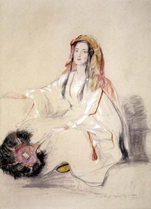No.0743*1 莫尔夫人，英国驻贝鲁特领事的妻子，身着阿拉伯服装 作者 大卫威尔基