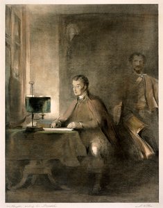 威灵顿在写他的军令状》，约1836年 作者 大卫威尔基
