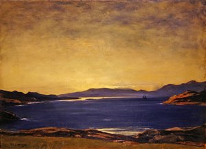 傍晚，洛恩湾（布面油画）