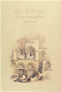 圣地第一卷的标题页，由Louis Haghe（1806-85）于1842年在伦敦出版 作者 罗伯茨之后的大卫