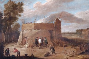 人物石灰窑（布面油画） 作者 大卫·特尼尔斯（David Teniers）