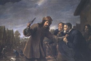 攻击一个村庄，1648年 作者 大卫·特尼尔斯（David Teniers）