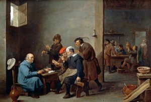 戴白帽子的男人 作者 大卫·特尼尔斯（David Teniers）