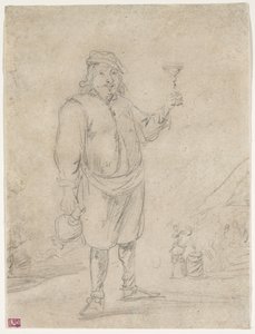 农民养一杯酒，c.1644 作者 大卫·特尼尔斯（David Teniers）