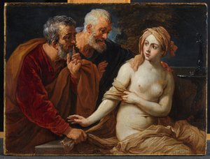 苏珊娜和长者》，摄于吉多-雷尼（1575-1642）。 作者 大卫·特尼尔斯（David Teniers）