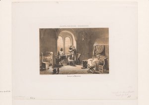 Karolingisch interieur Karolingische Oudheden; Vertrek en meubelen (title on object) 作者 大卫·范德凯伦