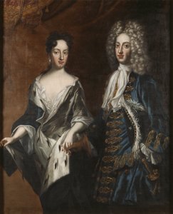 Frederic IV de Holstein Gottorp et Edwige Sophie de Suede - Frederick IV (1671-1702), Duke of Holstein-Gottorp and Duchess Hedvig Sophia (1681-1708), by Krafft, David, von (1655-1724).布面油画