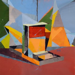 Boîte-hors-de-valise 17，2024 年（亚麻布油画）