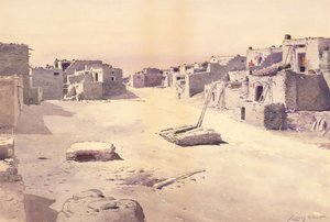 亚利桑那州图萨扬市奥莱比普韦布洛的街道，1888年。