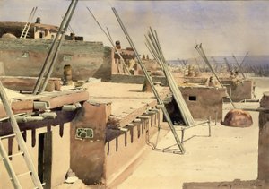 新墨西哥州苏尼普埃布洛的街道，1888年。