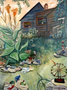 Covid Play》，2020 年（丙烯酸画布） 作者 黛博拉·伊芙·阿拉斯特拉