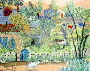 梦之屋》，2019 布面丙烯 作者 黛博拉·伊芙·阿拉斯特拉
