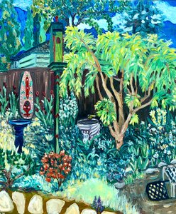 花园景观，2020 年（布面油画）