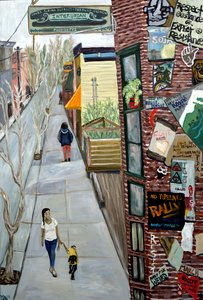 城市间》，2016 年（丙烯酸画布） 作者 黛博拉·伊芙·阿拉斯特拉