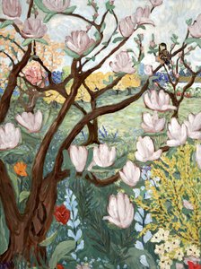 玉兰树，2019（丙烯酸画布）