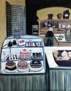 糕点店，2018（丙烯酸画布） 作者 黛博拉·伊芙·阿拉斯特拉