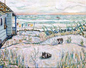 狂野海岸，2024 年（丙烯酸画布） 作者 黛博拉·伊芙·阿拉斯特拉
