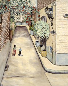汉普斯特德钟表之家，2017（丙烯酸画布） 作者 黛博拉·伊芙·阿拉斯特拉