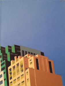 布鲁克林高楼，2012 年（布面油画）
