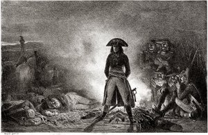 1796 年意大利战役期间，拿破仑-波拿巴在士兵中宿营