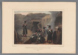 Militairen bij een mijngang, 1832 年
福斯下降的通信（物品上的标题）
Dessins faits d