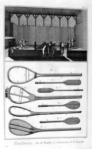 真正的网球和球拍的建造，1751-1777年 作者 丹尼斯·狄德罗