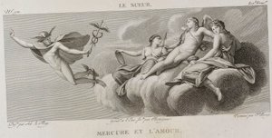 Denis-Sébastien Leroy、Antoine-Claude-François Villerey 和 Chataigner - 《水星与爱情》，取材于 Eustache Le Sueur - 1802-1815 年 作者 丹尼斯·塞巴斯蒂安·勒罗伊