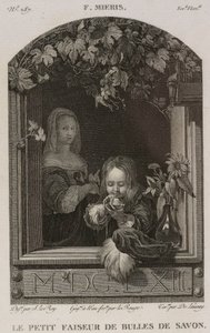 Denis-Sébastien Leroy、Lerouge 和 De Launay - 《小肥皂泡制造者》，取材于老弗朗茨-凡-米里斯（Frans van Mieris the Elder） - 1802-1815 年 作者 丹尼斯·塞巴斯蒂安·勒罗伊