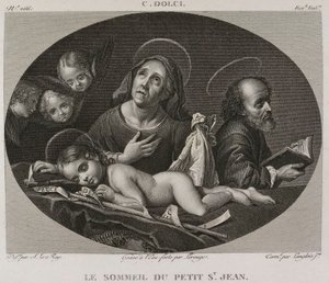 Denis-Sébastien Leroy，Lerouge et Langlois jeune -《小圣约翰的沉睡》，根据 Carlo Dolci创作 - 1802-1815 年 作者 丹尼斯·塞巴斯蒂安·勒罗伊