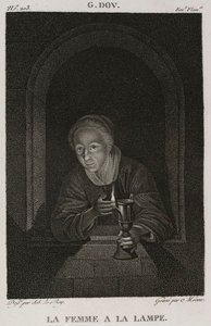 Denis-Sébastien Leroy et Mécou - 提灯的女人，取材于 Gerrit Dou - 1802-1815 年