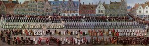 1615年5月31日在布鲁塞尔的Ommegang：Notre Dame de Sablon游行