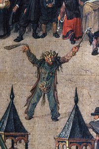 1615年5月31日布鲁塞尔Ommeganck的大公伊莎贝拉的胜利，魔鬼服装中的人物细节，1615（细节75629）