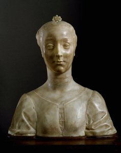 少女半身像 Desiderio da Settignano（约 1430-1464 年）大理石雕塑，尺寸 146 厘米，佛罗伦萨，巴杰罗国家博物馆
