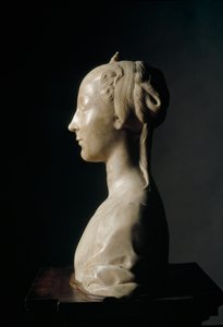 年轻女士的半身像 大理石雕塑，Desiderio da Settignano (约1430-1464) Dim.146厘米 佛罗伦萨，巴盖罗国家博物馆