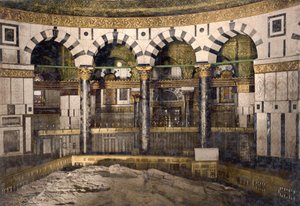 奥马尔清真寺的岩石，耶路撒冷，约 1890 年至 1900 年（感光照片印刷品）