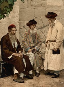 圣地耶路撒冷的犹太人类型，约 1890-1900 年（感光照片印刷品）